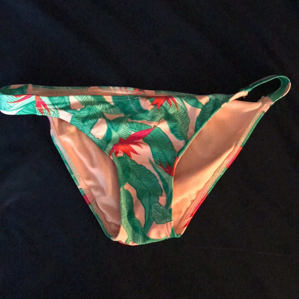 Pink Tropical Bikini Bottoms